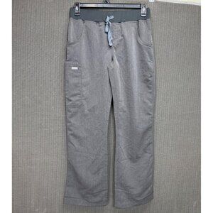 Comenii Womens Size Medium Gray Elastic Waist Technical Workwear Scrub Pants